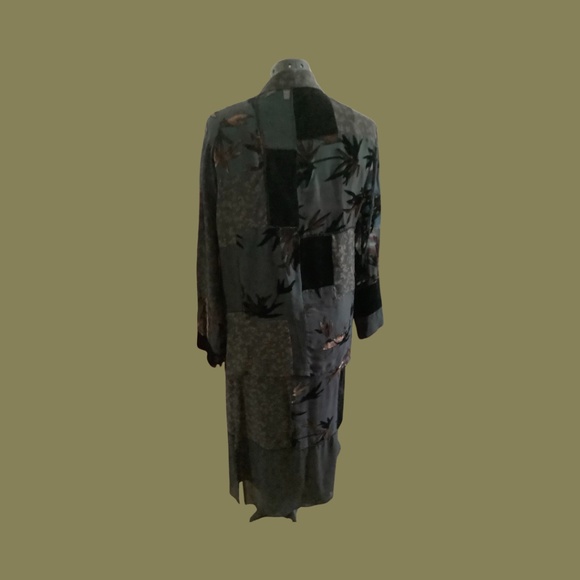 VINTAGE CHICO’S DESIGN SHEER PATCHWORK VELVET/BRONZE SET - Picture 7 of 9